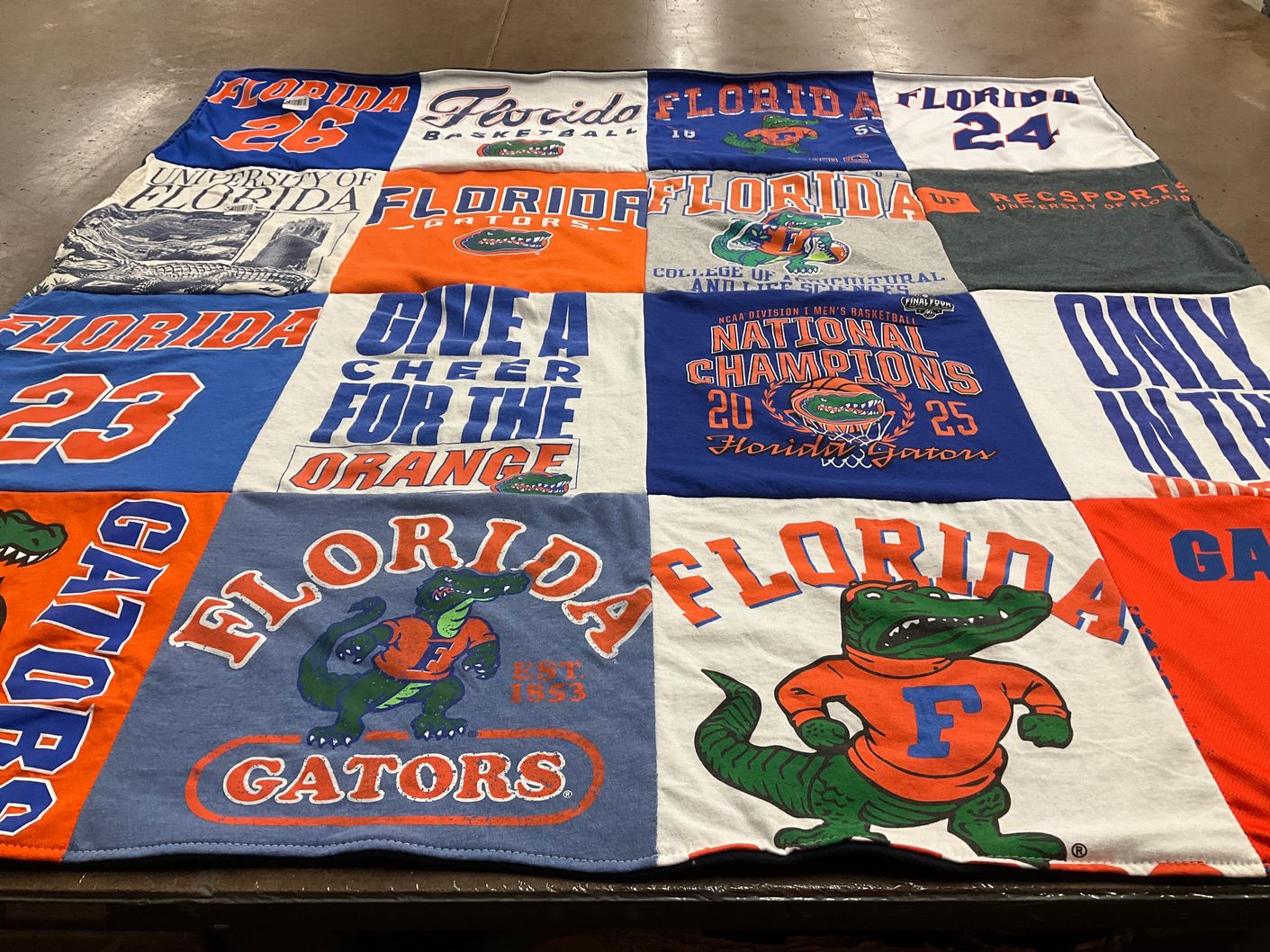 T-shirt quilt featuring university of florida gators by Mallory from FL
