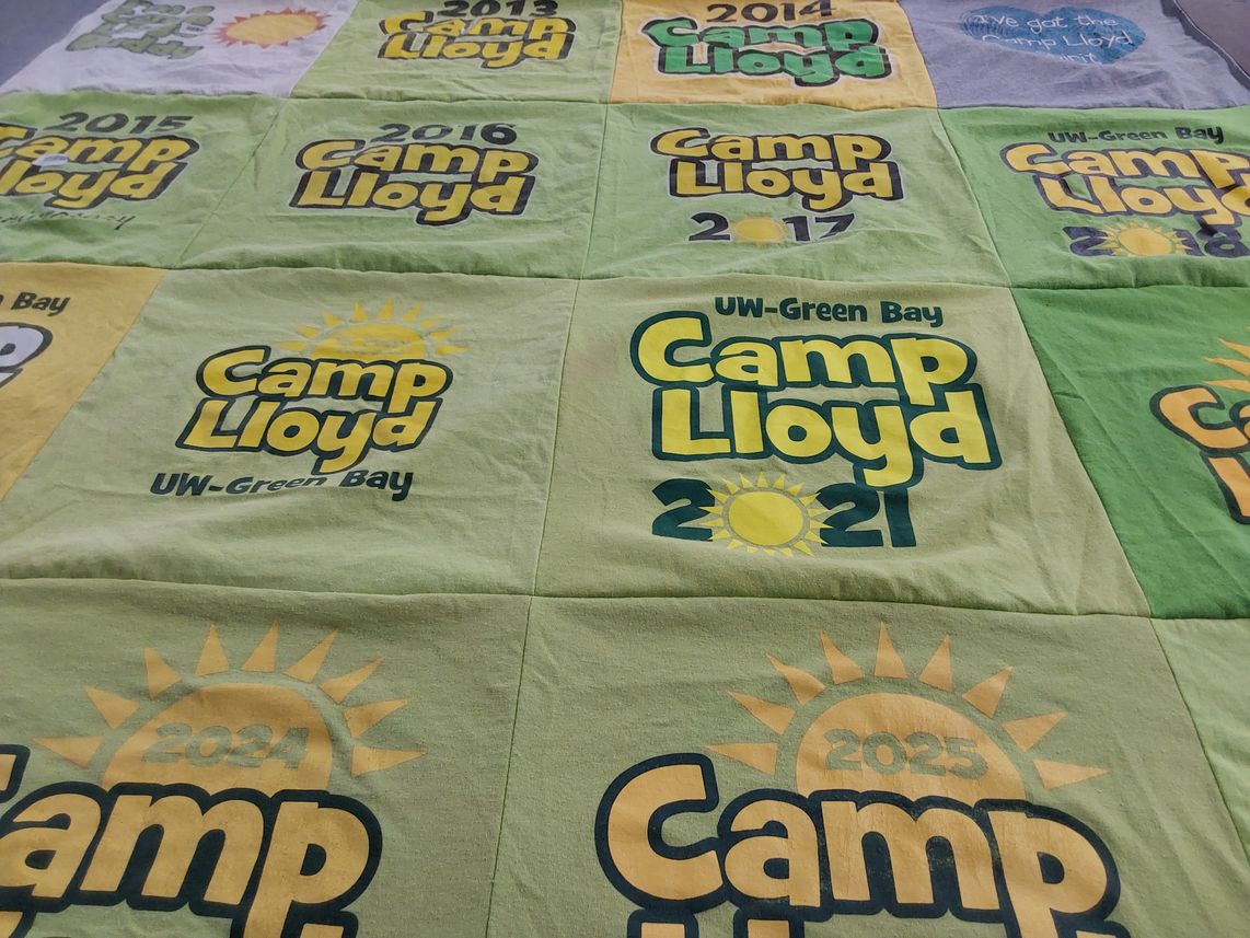 T-shirt quilt from university of wisconsin-green bay by Kaelee from WI