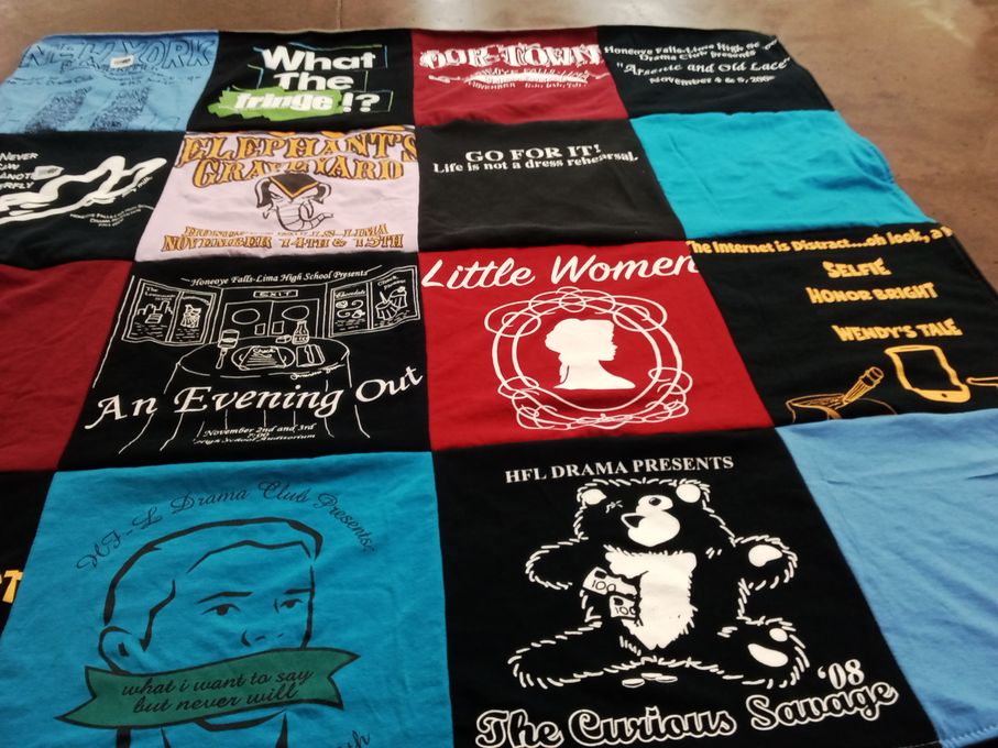 T-shirt quilt from honey falls-lima high school by Susan from NY