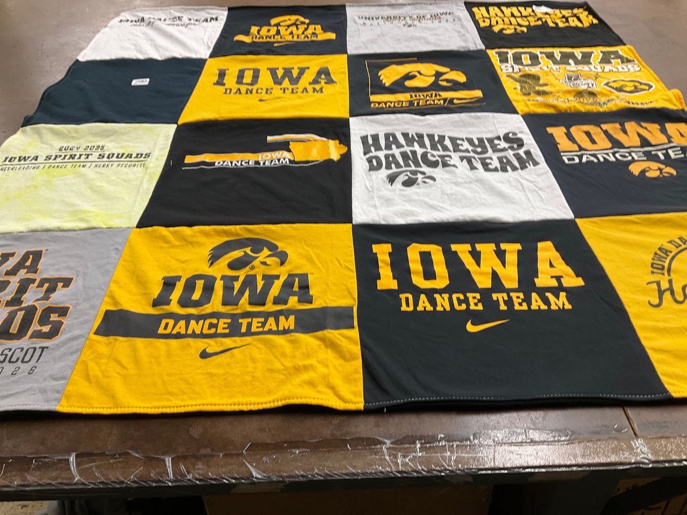 T-shirt quilt from university of iowa by Mia from IA