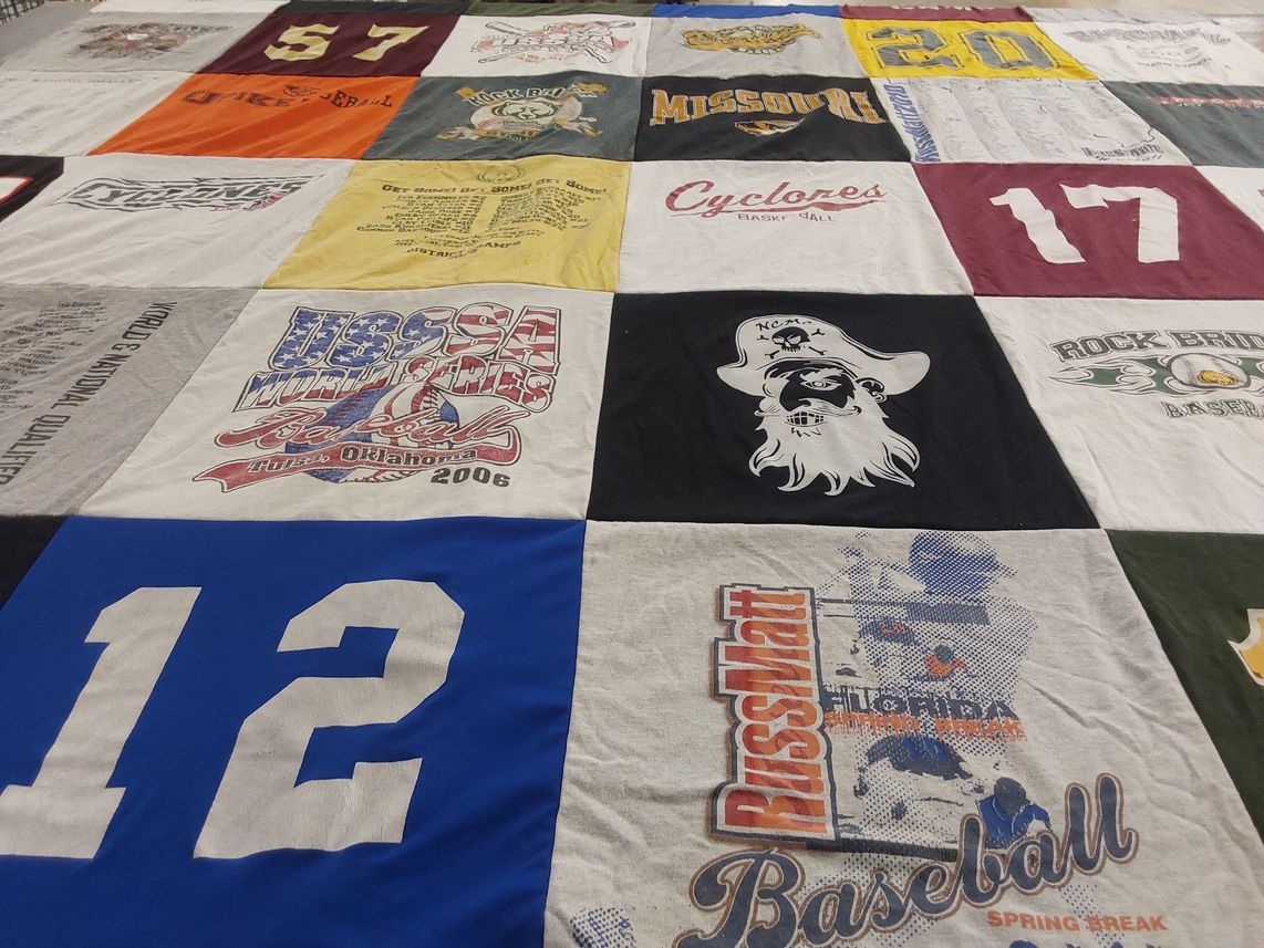 T-shirt quilt from university of missouri by Marilyn from MO