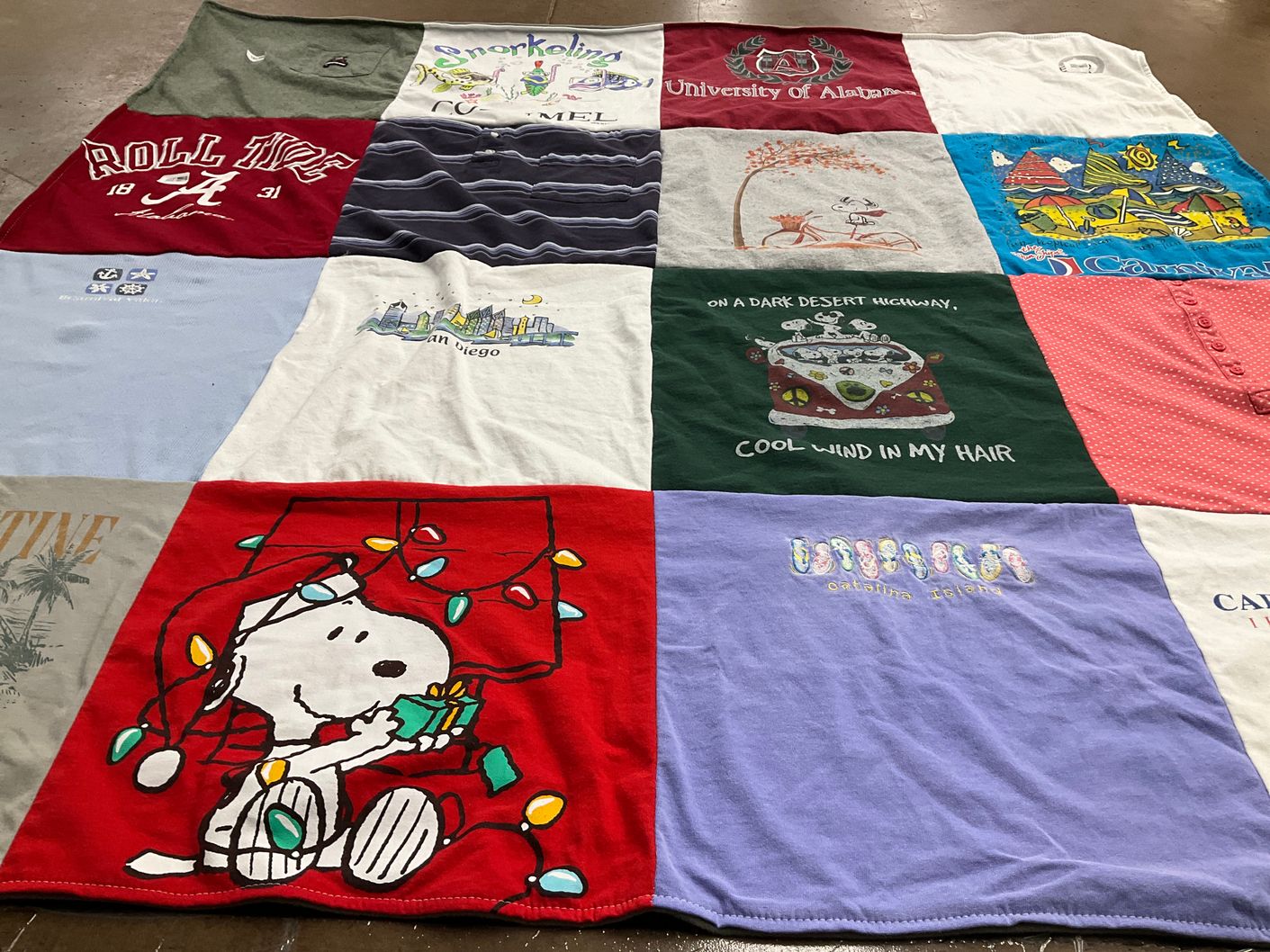 T-shirt quilt from university of alabama by Kimberly from FL