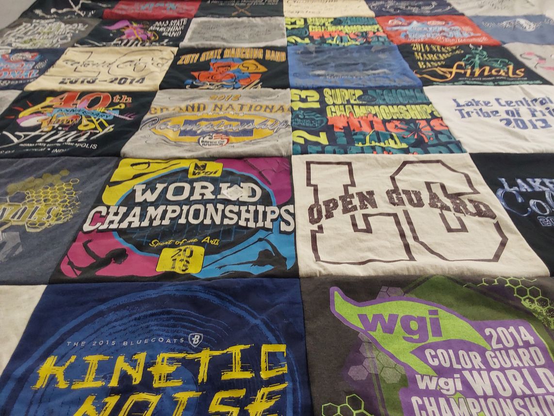 T-shirt quilt from lake central high school by Tammie from IN