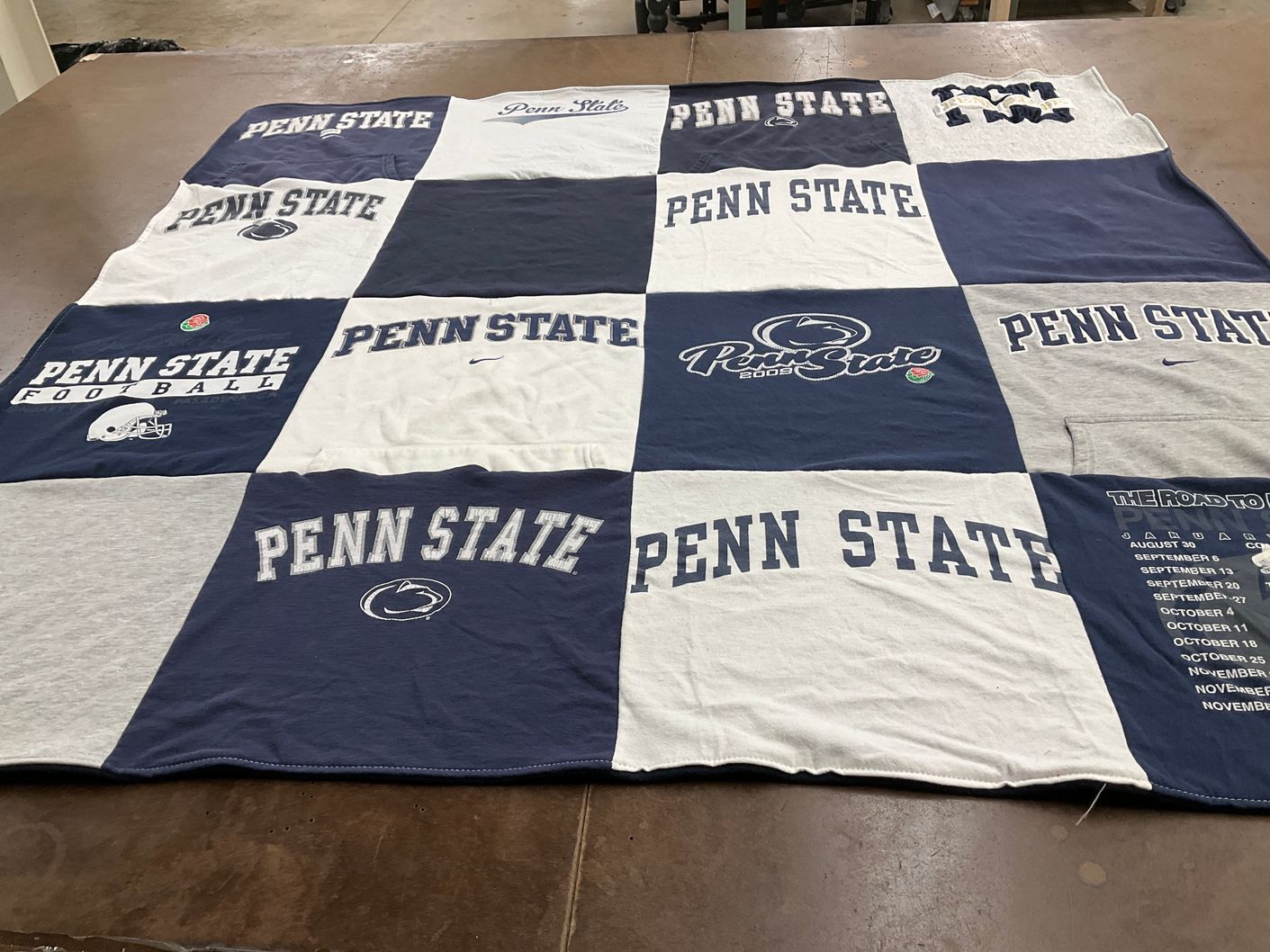 T-shirt quilt featuring penn state nittany lions by susan from TX