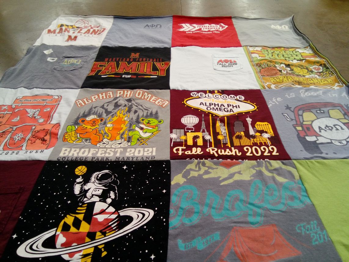 T-shirt quilt from university of maryland by Mollie from MD