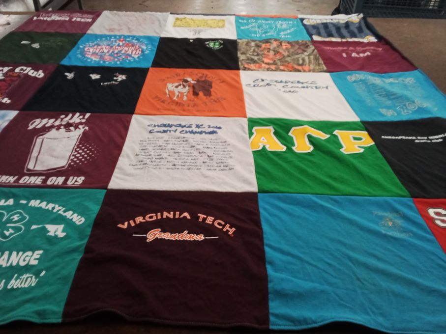 T-shirt quilt from virginia tech university by Joseph from MD
