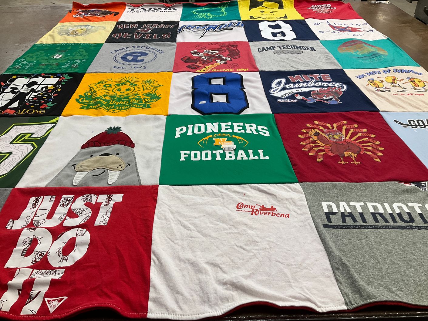 T-shirt quilt featuring new jersey devils by Laura from NJ