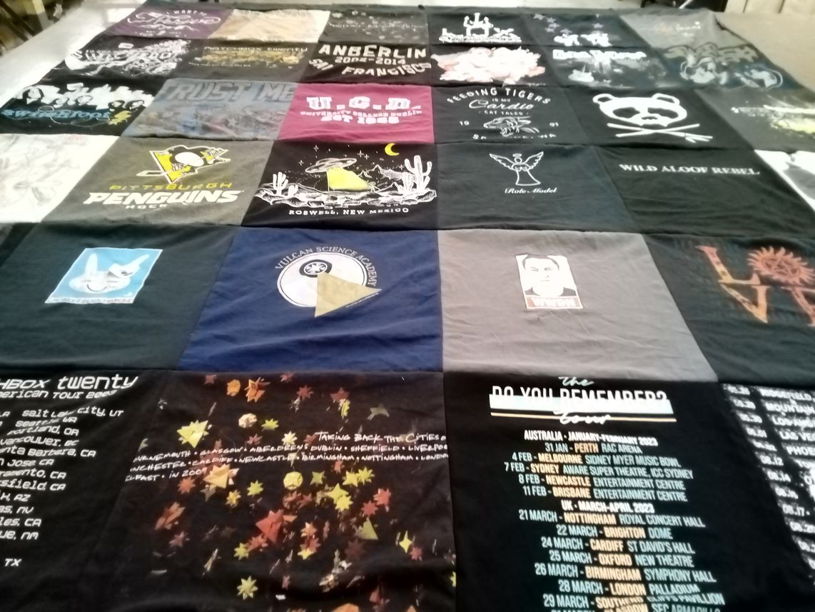 T-shirt quilt featuring pittsburgh penguins by danielle from CA