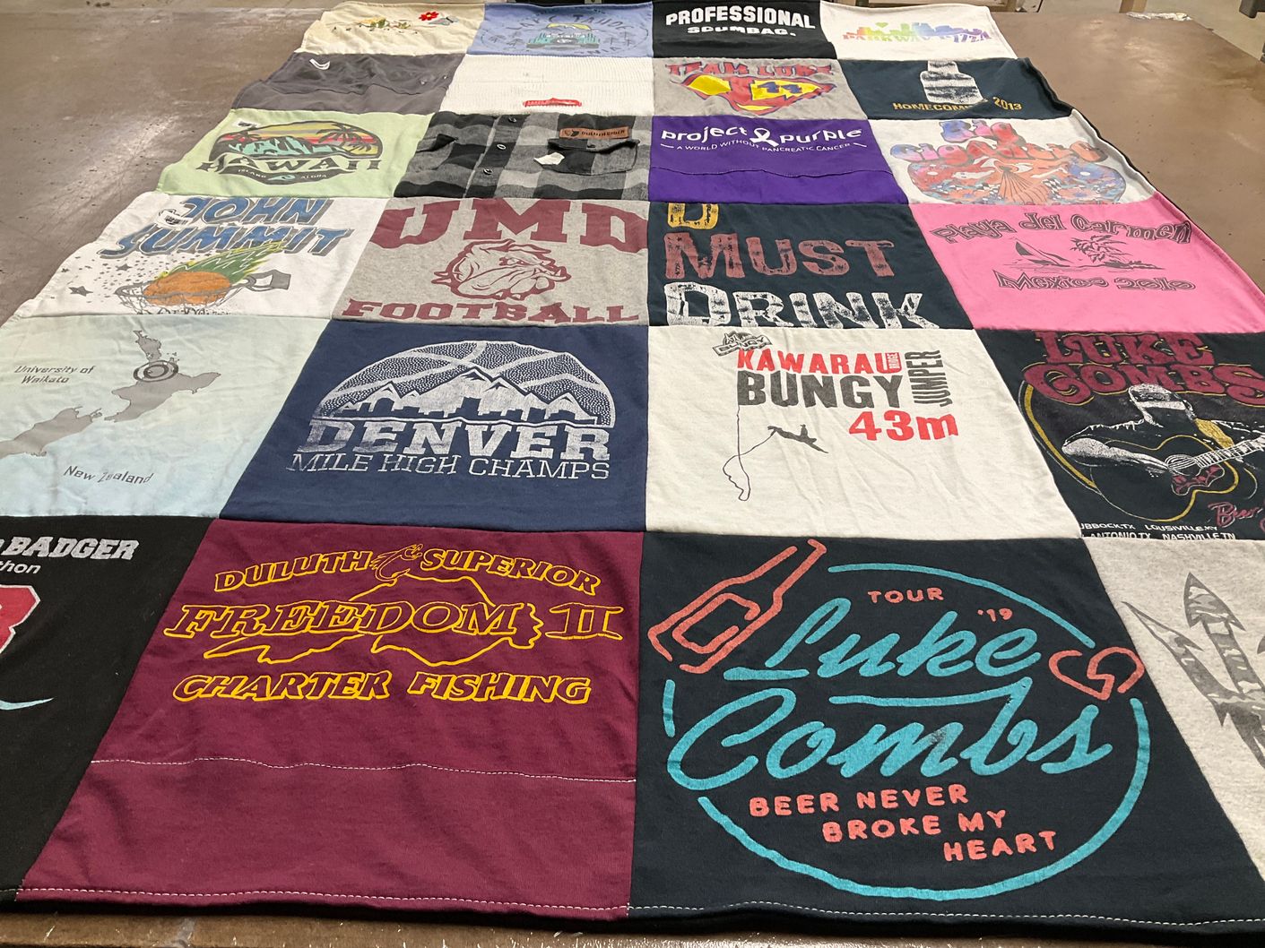 T-shirt quilt featuring denver mile high champions football by Jordan from CO