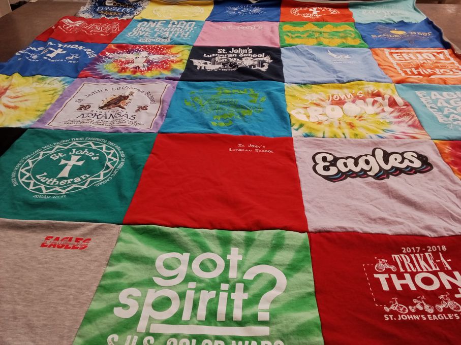 T-shirt quilt featuring eagles by Brenda from AR