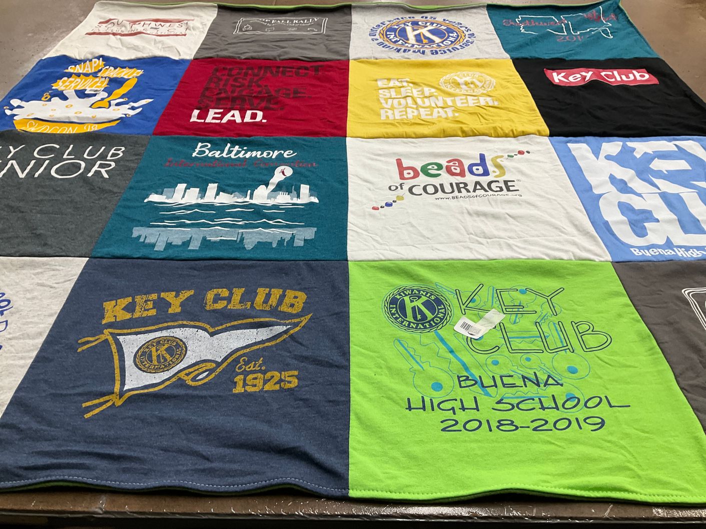 T-shirt quilt from buena high school by Mayah from VA