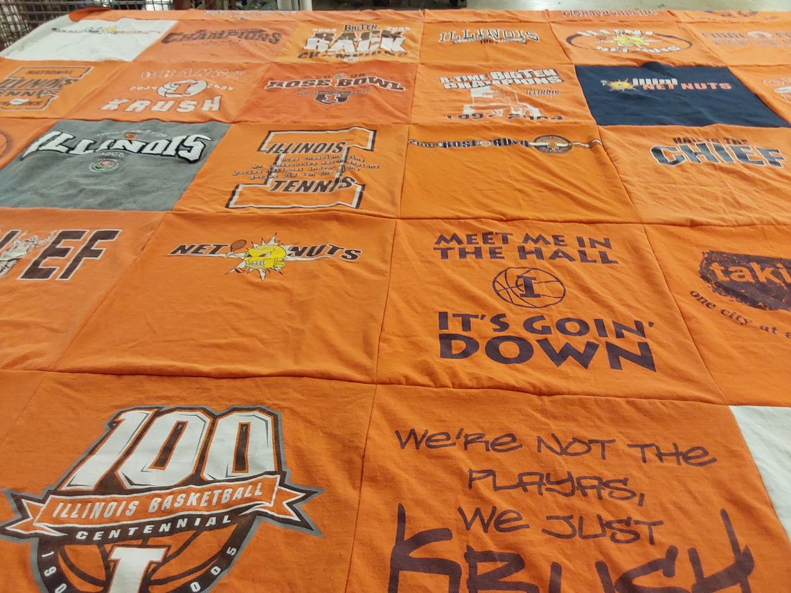 T-shirt quilt featuring illinois basketball by Matthew from IL