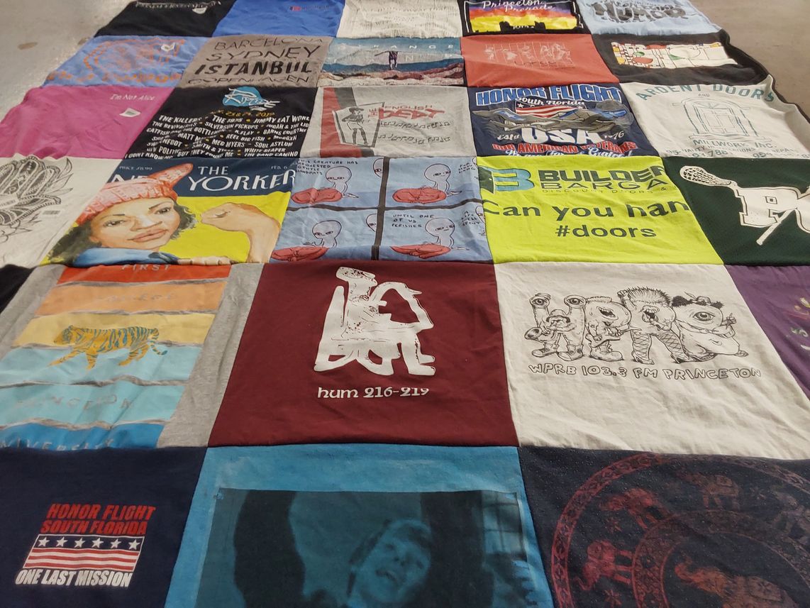 T-shirt quilt from princeton university by wendy from FL