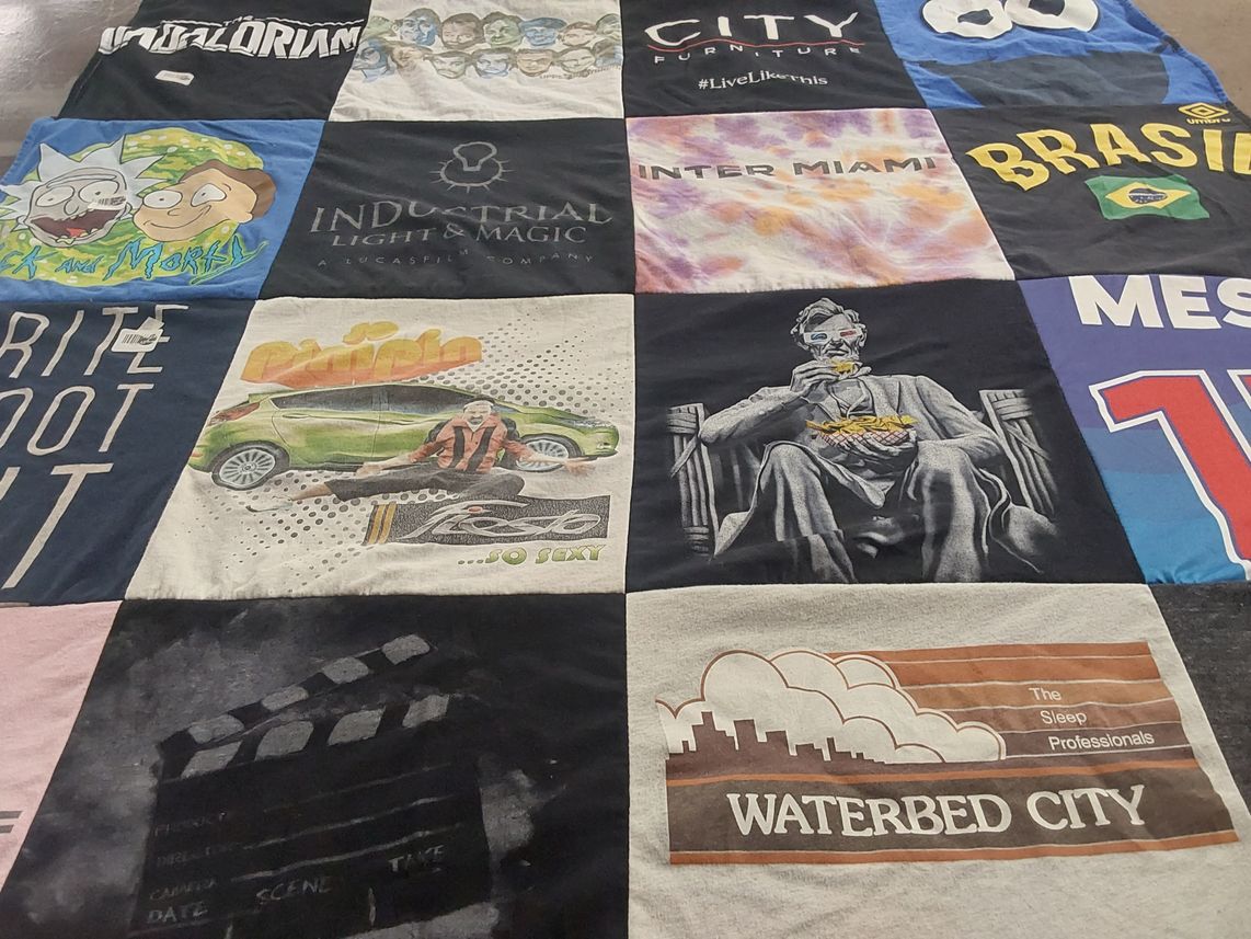 T-shirt quilt featuring inter miami cf by Erica from FL
