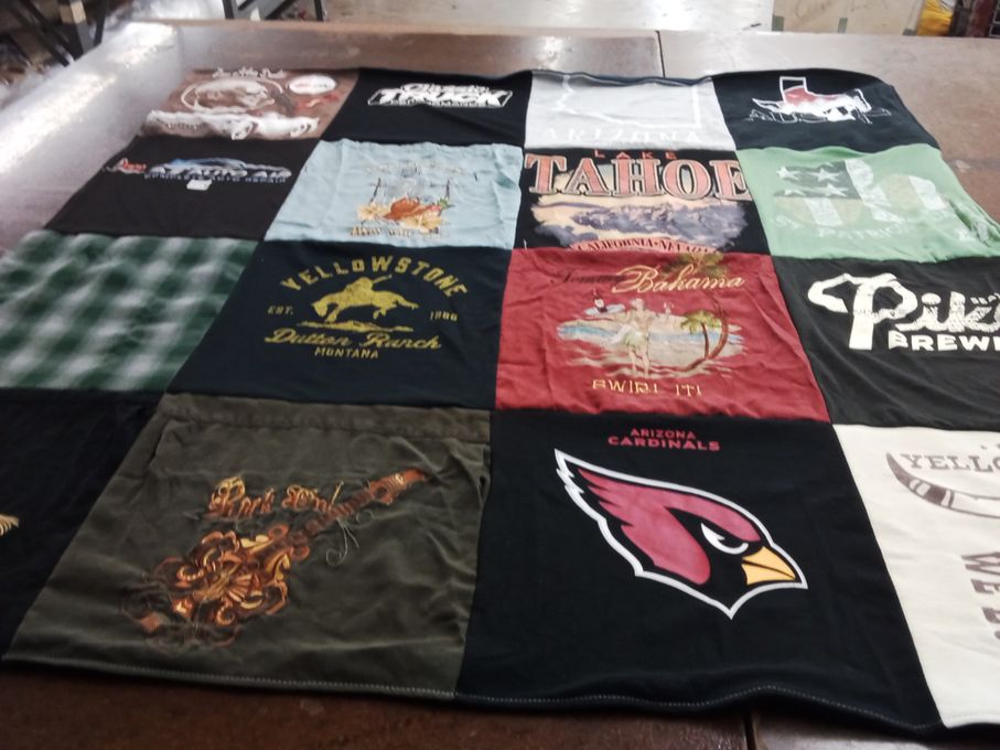 T-shirt quilt featuring arizona cardinals by Dw from AZ