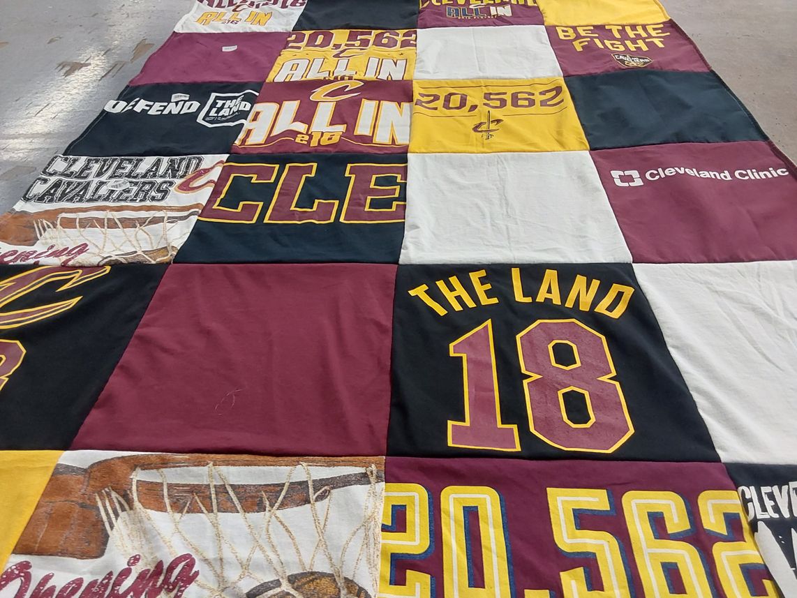 T-shirt quilt featuring cleveland cavaliers by Julie from OH