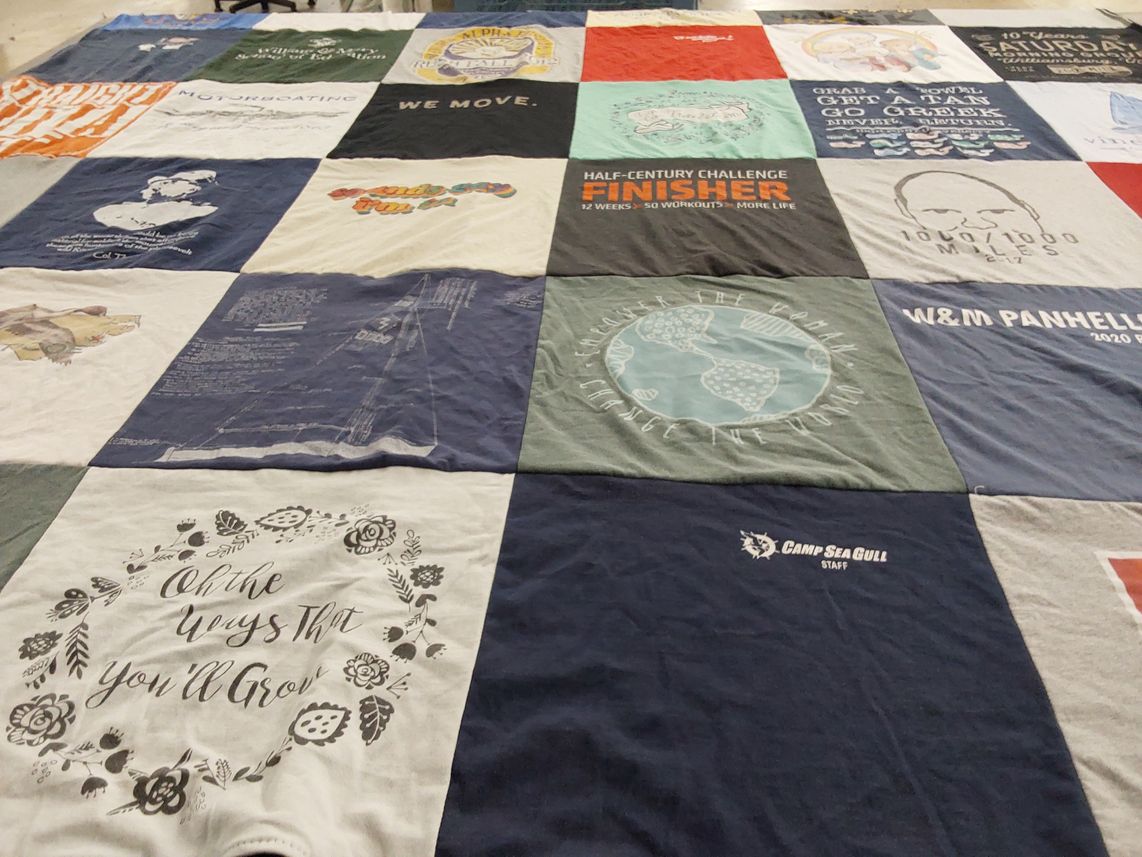 T-shirt quilt from william and mary university by Joe from VA