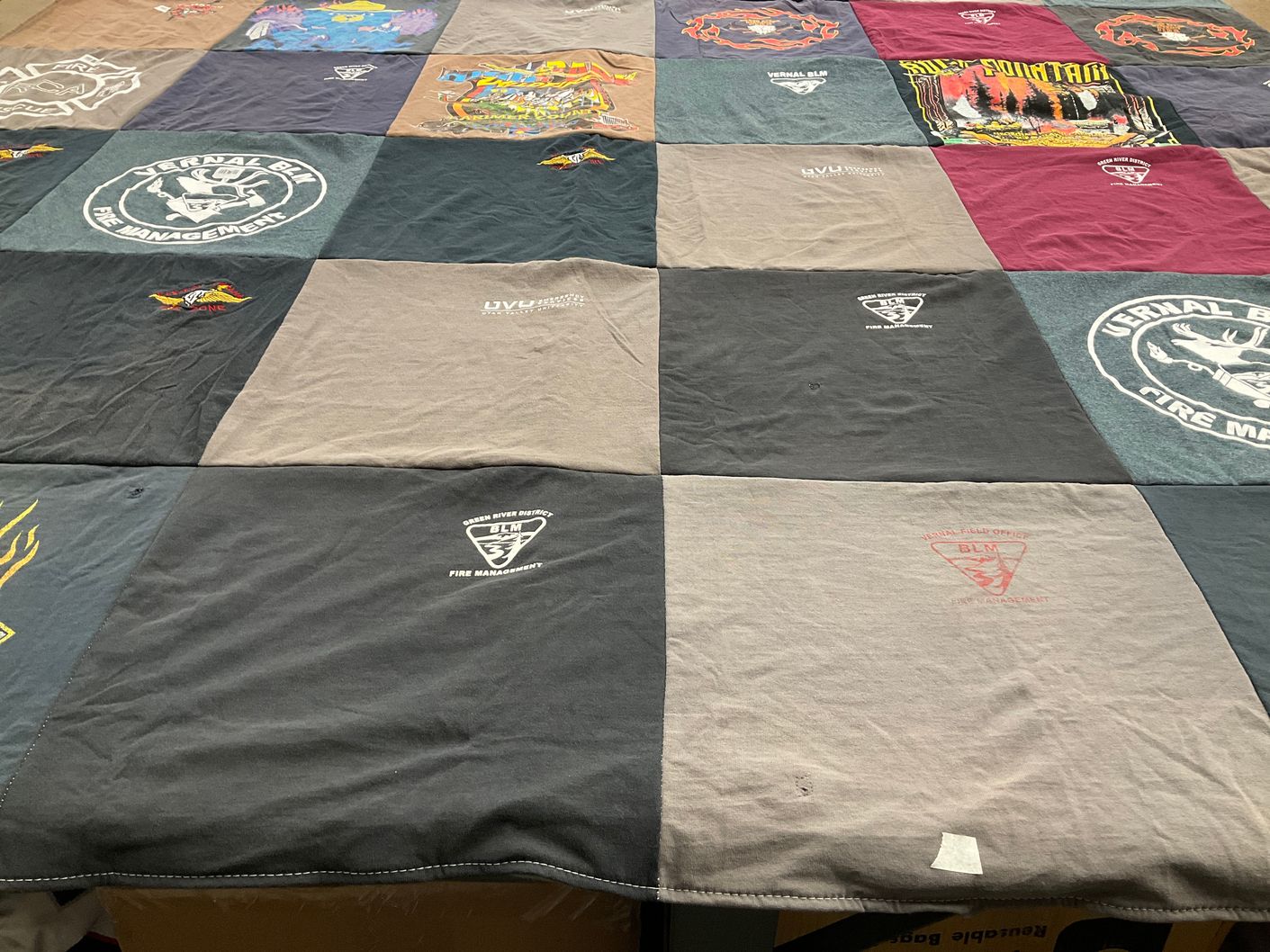 T-shirt quilt from utah valley university by Cindy from UT