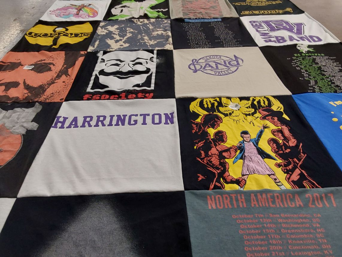 T-shirt quilt from harrington high school by Jordan from SD