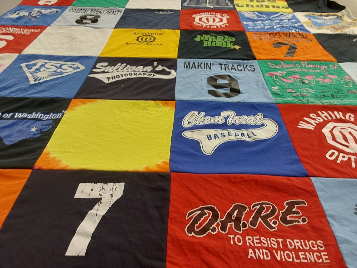 T-shirt quilt with photography, baseball themes by GREG from NC