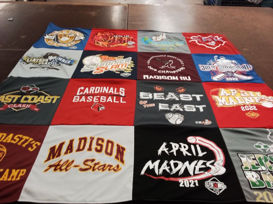 T-shirt quilt featuring cardinals baseball by Amy from NJ