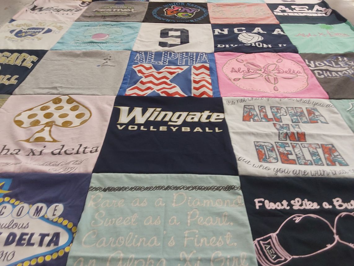 T-shirt quilt from wingate university by Jenna from TX