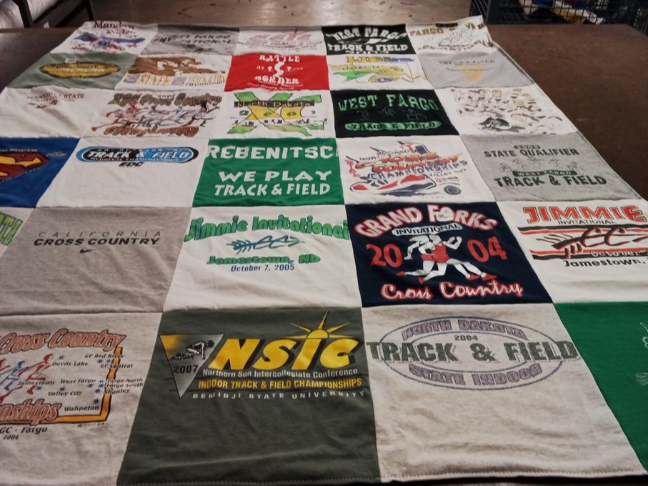 T-shirt quilt from benedict state university by Sarah from CO