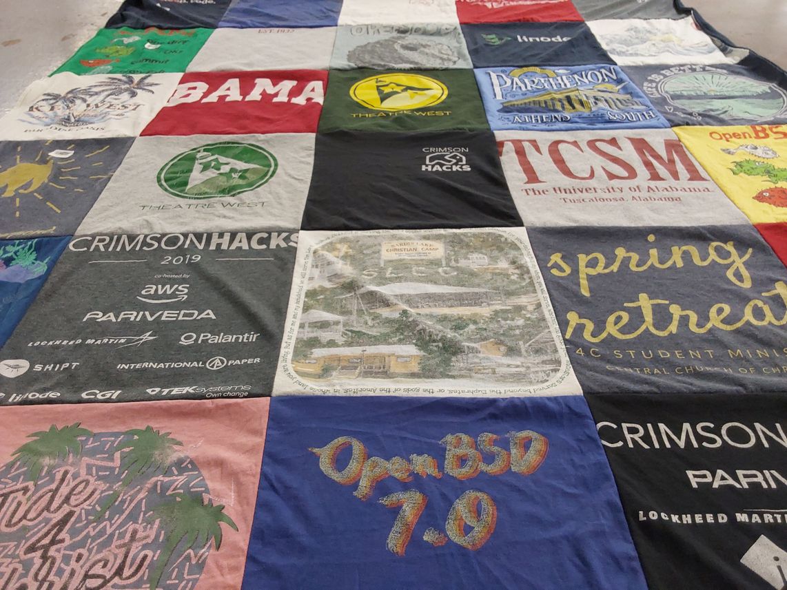 T-shirt quilt from the university of alabama by Suzanne from IA