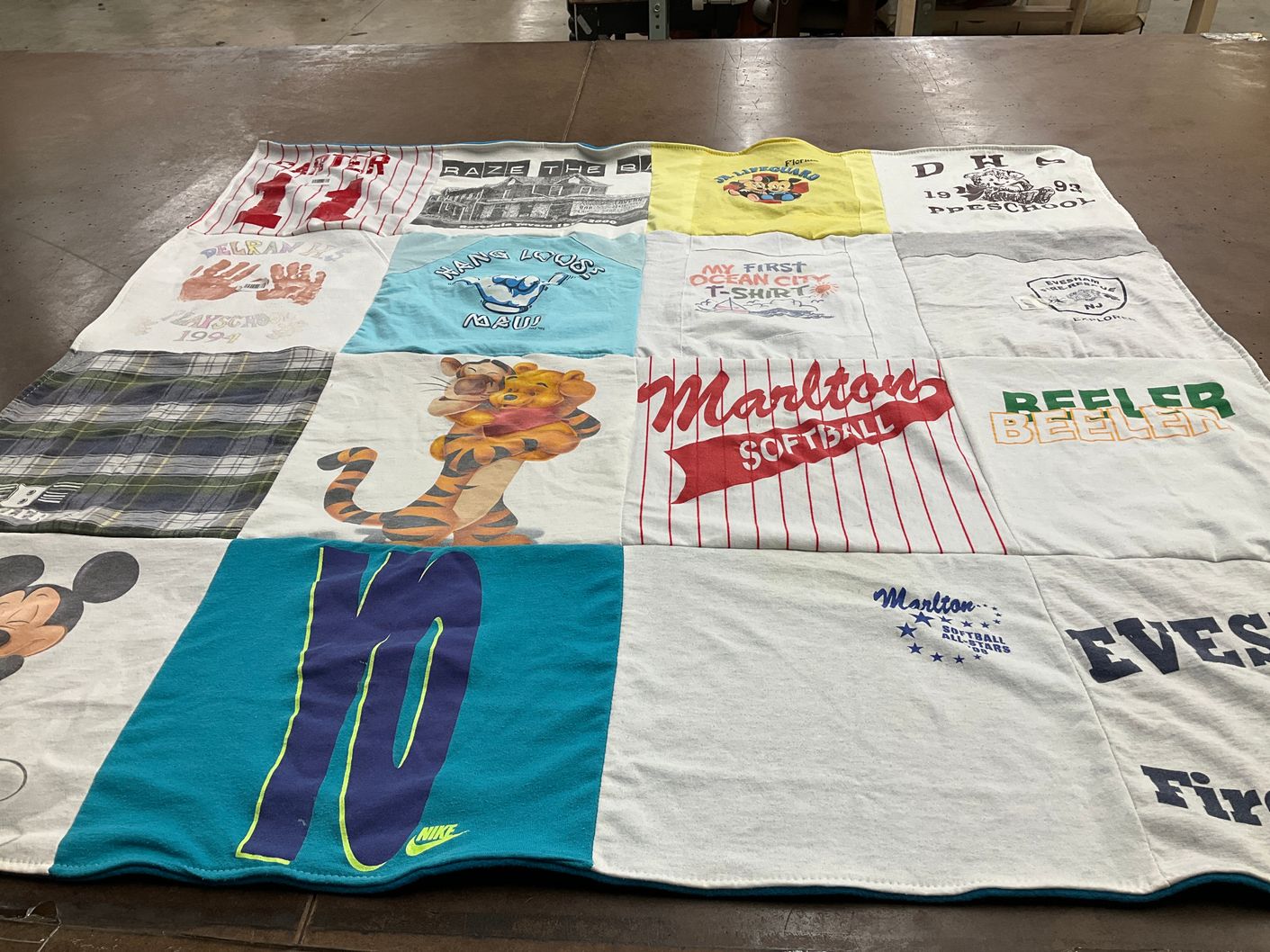 T-shirt quilt from marlton high school, marlton middle school by Deborah from NJ