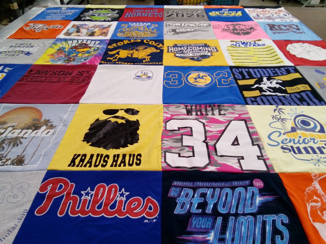 T-shirt quilt featuring philadelphia phillies by Nory from DE