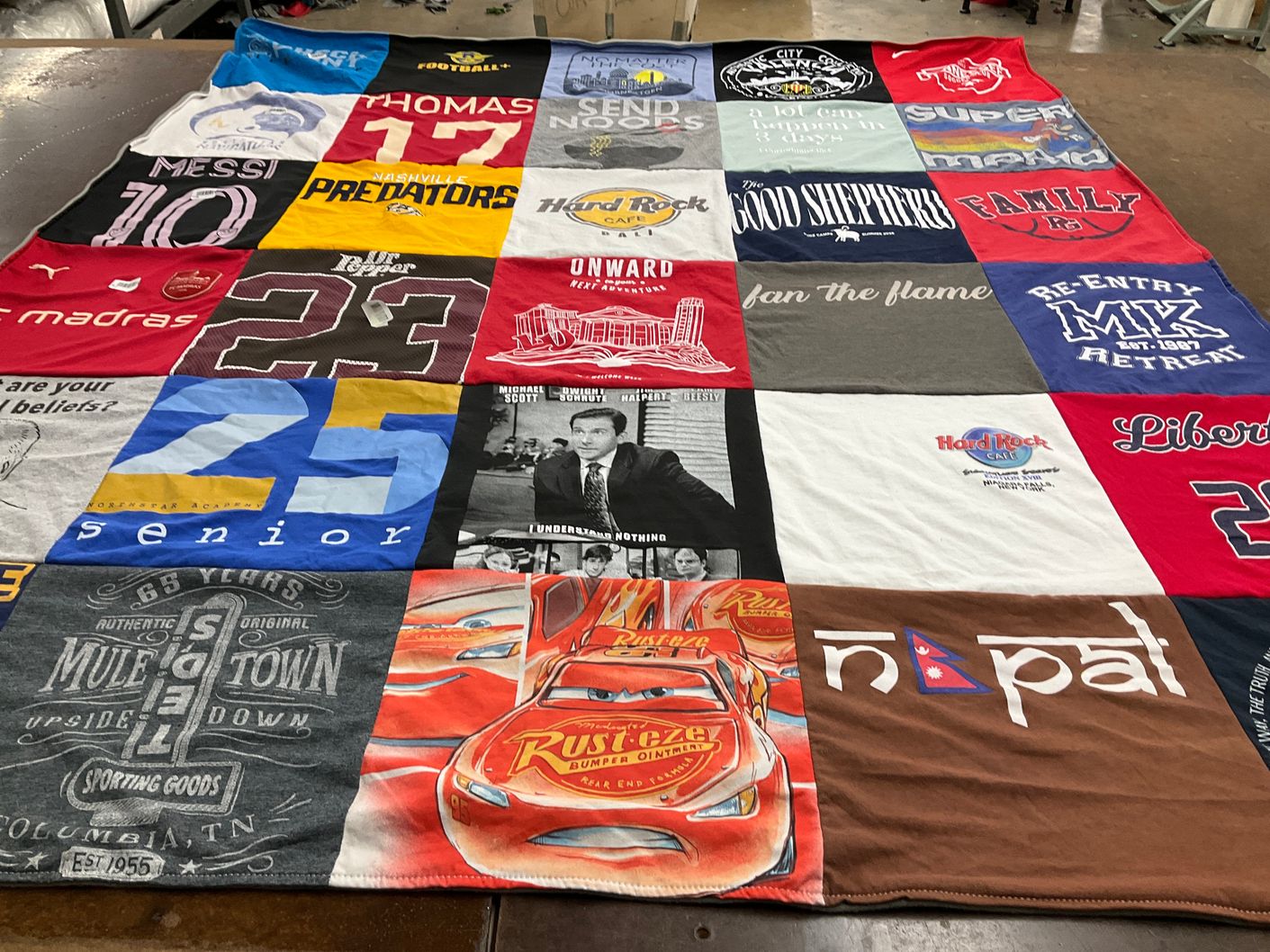 T-shirt quilt featuring nashville predators by Joy from TN