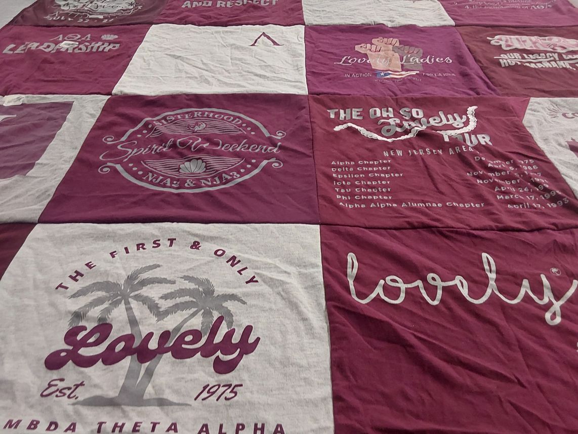 T-shirt quilt with sisterhood, leadership themes by Danielle from NJ