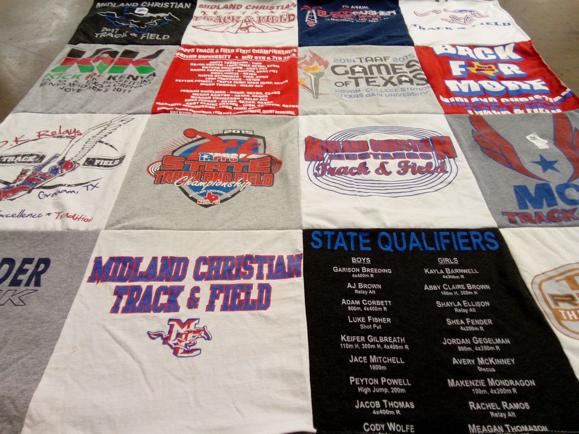 T-shirt quilt from midland christian university by Cindy from TX