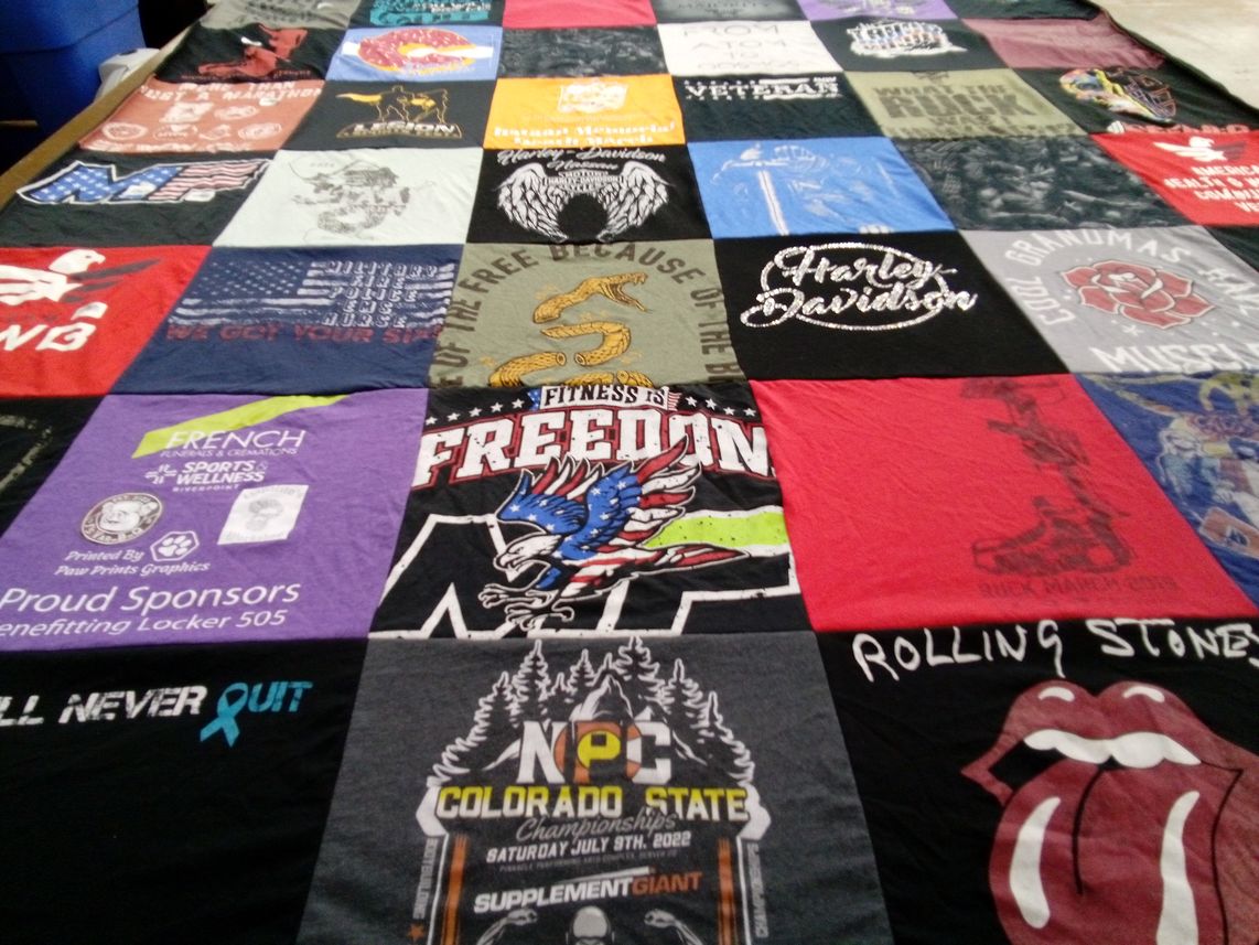 T-shirt quilt from colorado state university by Christina from NM