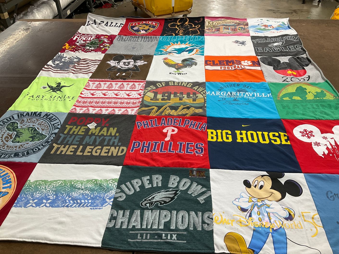 T-shirt quilt featuring philadelphia phillies, philadelphia eagles by Ernest from NJ