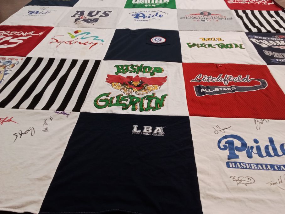 T-shirt quilt from bishop guerin high school by karen from NH