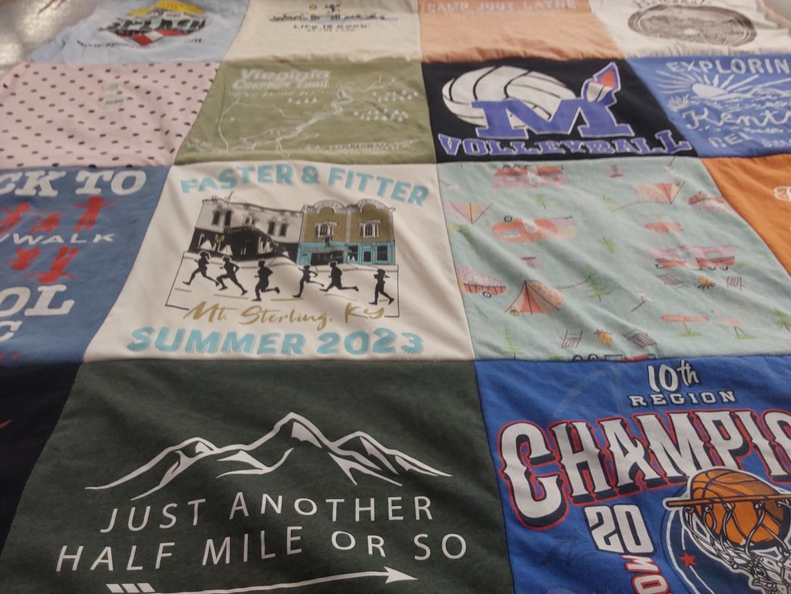T-shirt quilt featuring mt. sterling high school volleyball by Micah from KY
