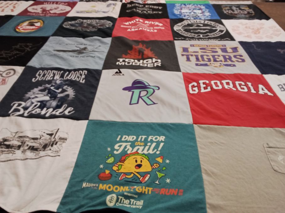 T-shirt quilt from louisiana state university, georgia by Doug from TX