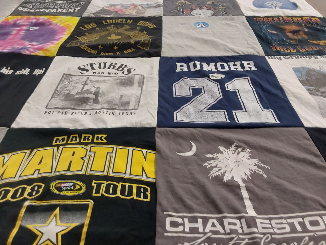T-shirt quilt featuring mark martin racing by SHARENE from MI