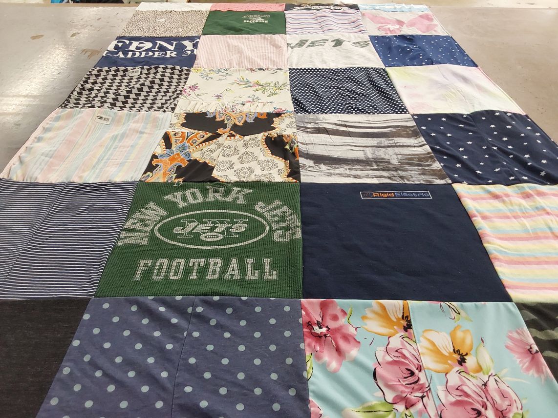 T-shirt quilt featuring new york jets football by MaryAnn from NJ