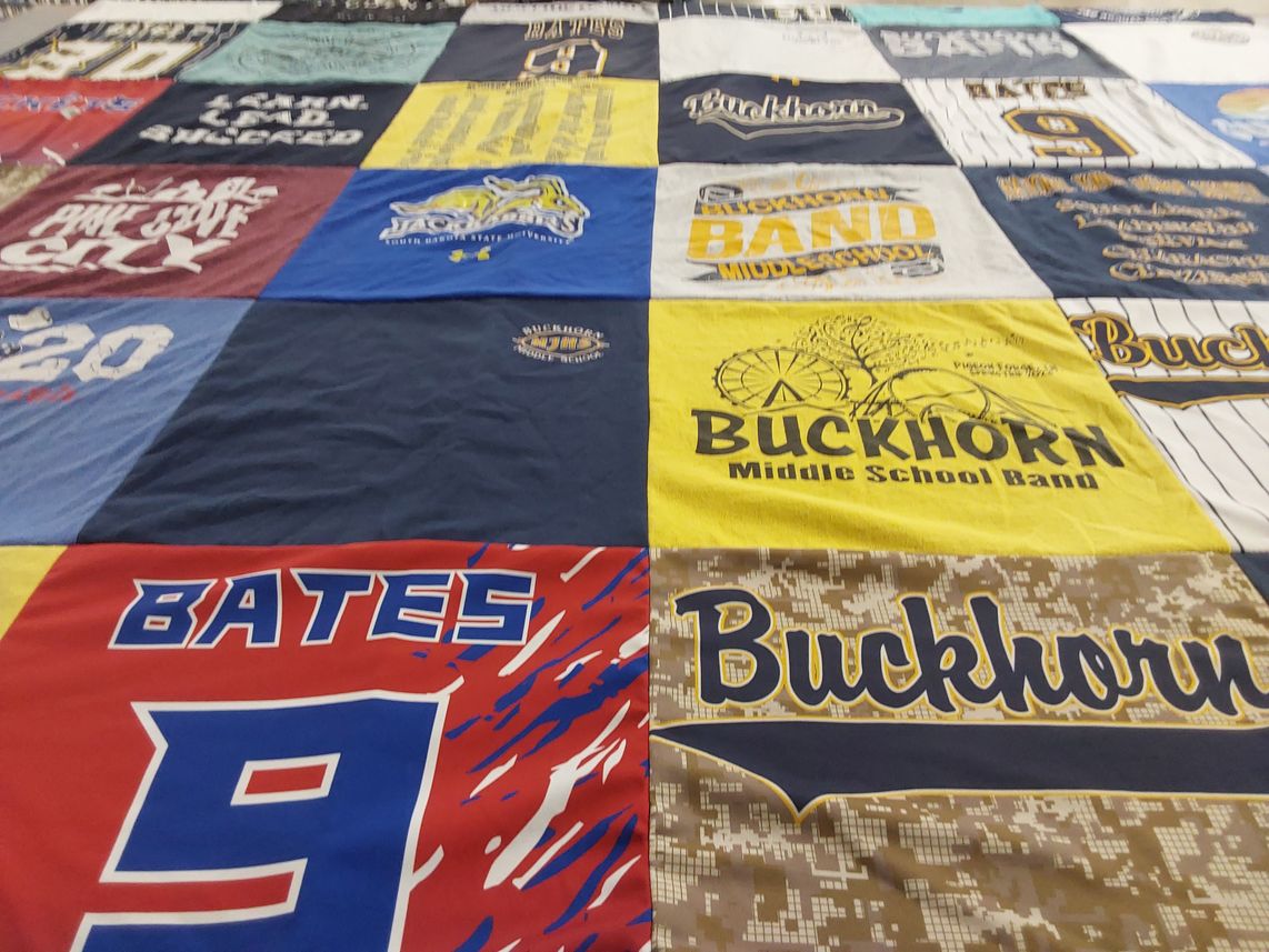T-shirt quilt from buckhorn middle school by Carrie from AL