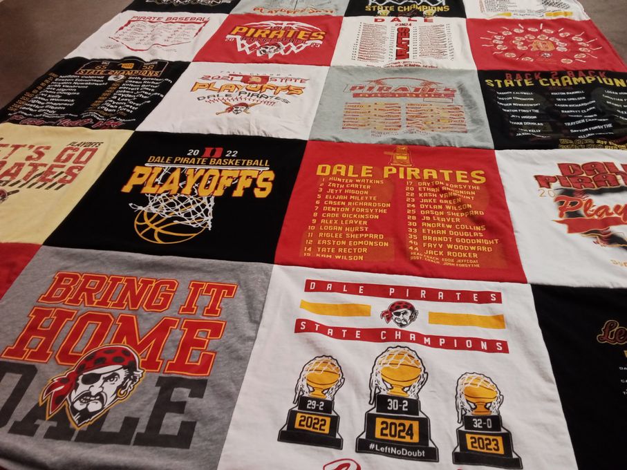 T-shirt quilt featuring dale pirates by Patty from OK