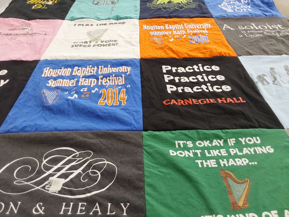 T-shirt quilt from houston baptist university by Shari from TX