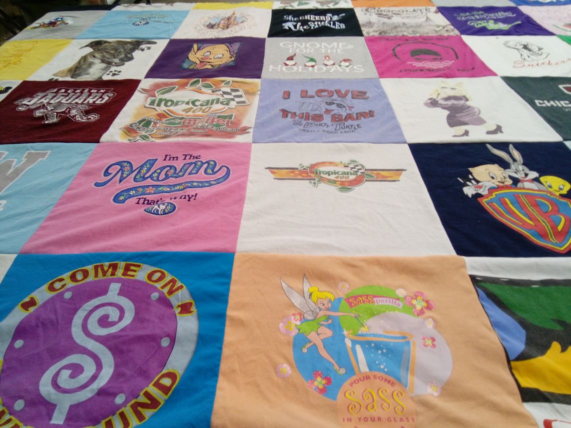T-shirt quilt featuring jackson jaguars by Stacy from IL