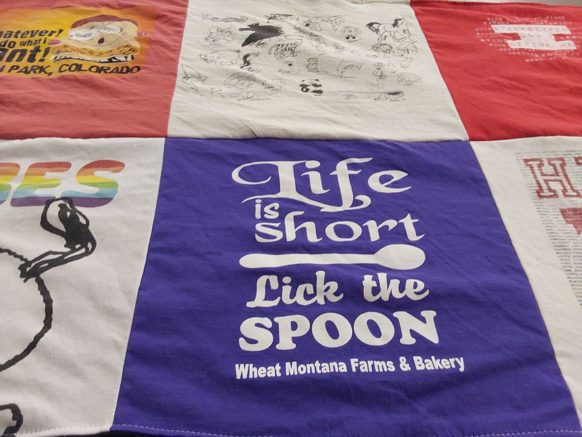 T-shirt quilt by Karen from CO