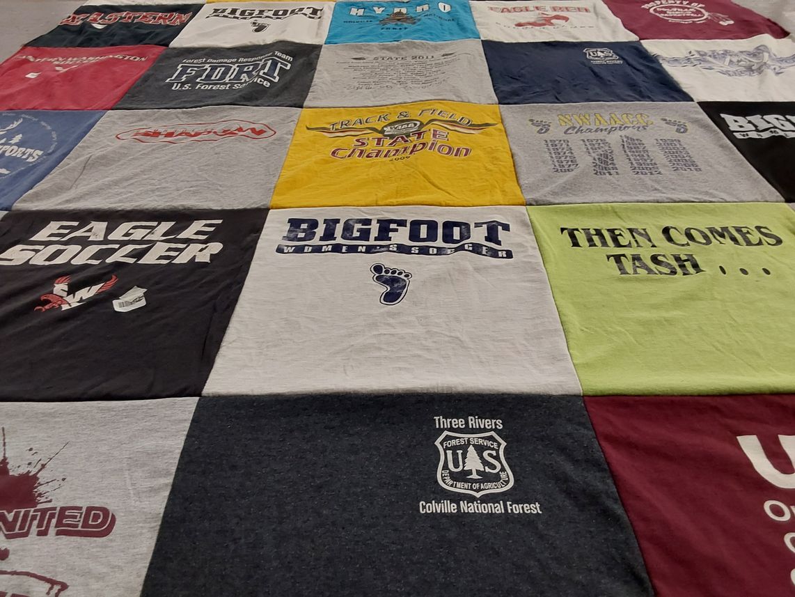 T-shirt quilt featuring bigfoot women's soccer team by Tasha from WA