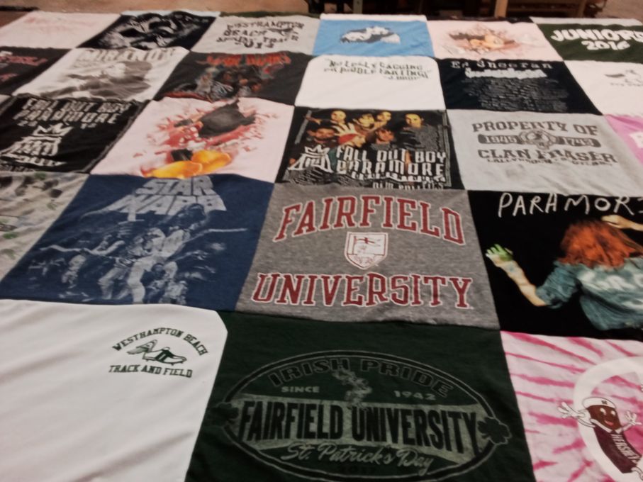 T-shirt quilt from fairfield university by Denise from MA