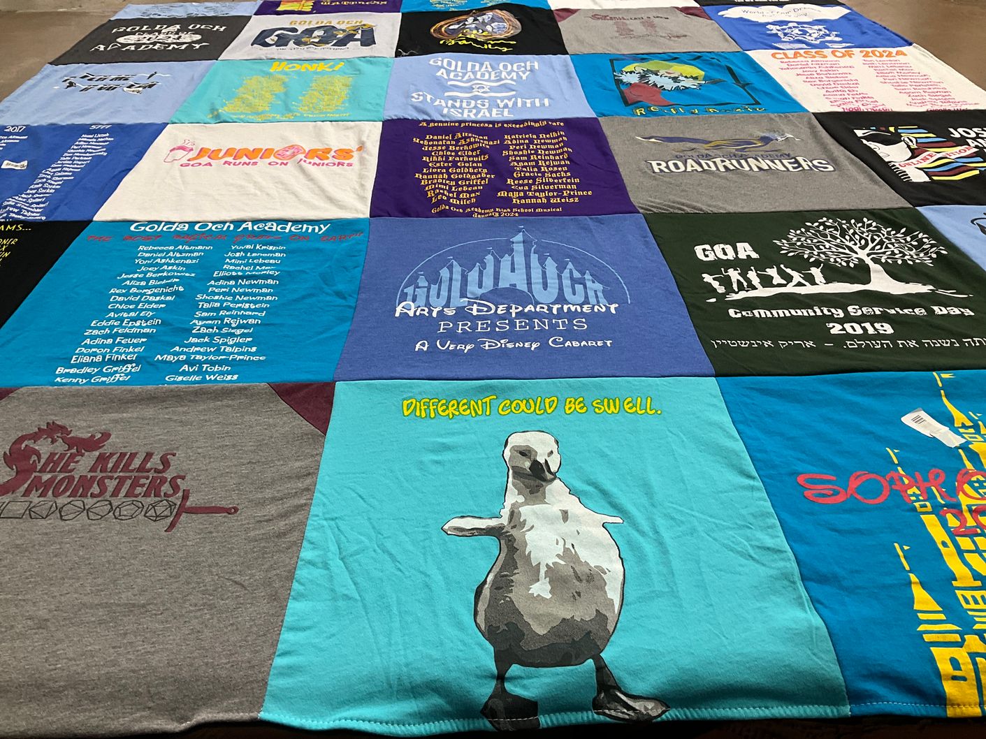 T-shirt quilt from golda och academy by Karen from NJ