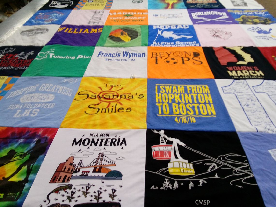 T-shirt quilt from williams college by Emily from MA