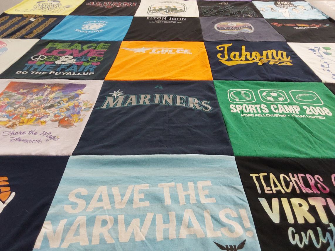 T-shirt quilt featuring seattle mariners by Kaylee from WA